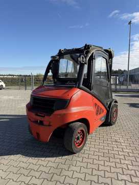 Used Forklift Truck LINDE H50D-02/600 DIESEL VIERRADFRONTSTAPLER (13072988)