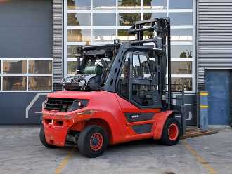 Used Forklift Truck LINDE H80T-03/900 GAS VIERRADFRONTSTAPLER (13046546)