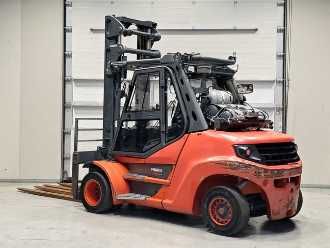 Used Forklift Truck LINDE H80T-03/900 GAS VIERRADFRONTSTAPLER (13050341)