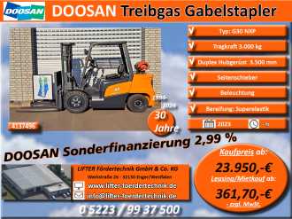 Used Forklifts Doosan 4 wheel forklift truck G30 NXP (Offer 12812945)