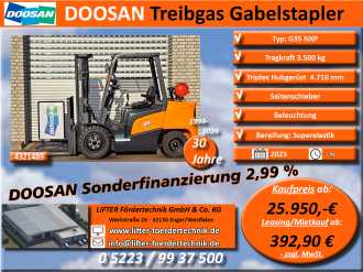 Used Forklifts Doosan 4 wheel forklift truck G35 NXP (Offer 12823710)