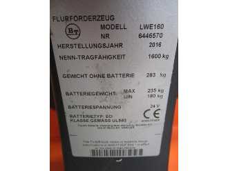 Used Forklift Truck BT LWE160 ELEKTRO NIEDERHUBWAGENDEICHSEL (13073782)
