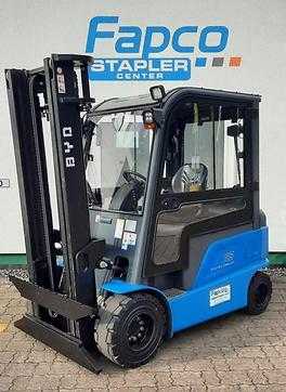 Used Forklift Truck BYD ECB 35 C Lithium Batterietechnik ELEKTRO VIERRADFRONTSTAPLER (12880703) backdrop