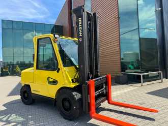 Used Forklift Truck HYSTER H 5.5XM Diesel / Full cabin / Only 6135 hours / Forks Positioner DIESEL VIERRADFRONTSTAPLER (13063239)