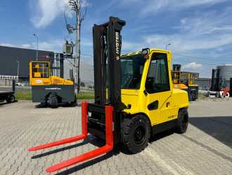 Used Forklift Truck HYSTER H 5.5XM Diesel / Full cabin / Only 6135 hours / Forks Positioner DIESEL VIERRADFRONTSTAPLER (13063239)