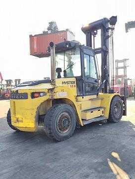 Used Forklift Truck HYSTER H10.00XM6 DIESEL VIERRADFRONTSTAPLER (13022398)