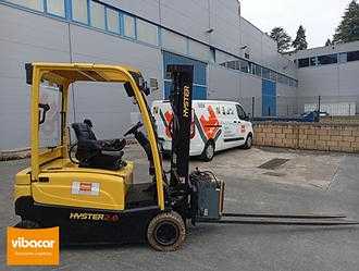 Used Forklift Truck HYSTER J2.0XN LWB ELEKTRO VIERRADFRONTSTAPLER (13063191) backdrop