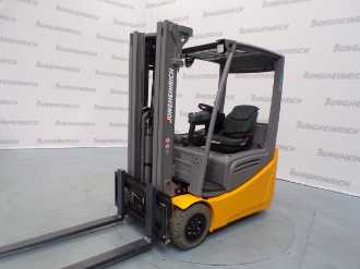 Used Forklift Truck JUNGHEINRICH EFG 216k Li SP GE 115 440 DZ ELEKTRO VIERRADFRONTSTAPLER (13020624) backdrop