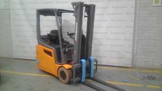Used Forklift Truck JUNGHEINRICH EFG 216k SP G+E 115-470 DZ ELEKTRO VIERRADFRONTSTAPLER (13052410) backdrop