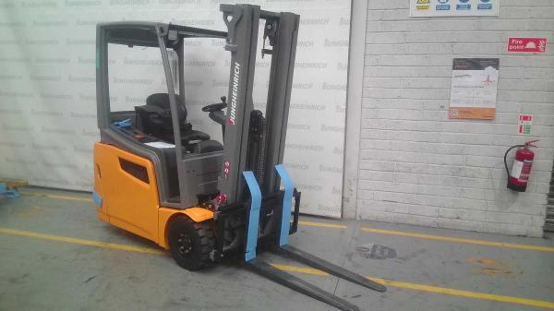 Used Forklift Truck JUNGHEINRICH EFG 216k SP G+E 115-470 DZ ELEKTRO VIERRADFRONTSTAPLER (13055962)