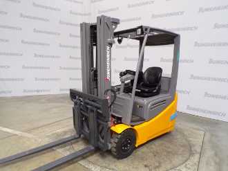 Used Forklift Truck JUNGHEINRICH EFG 216k SP G+ZVG 115-440 DZ ELEKTRO VIERRADFRONTSTAPLER (12963775) backdrop