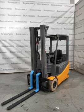 Used Forklift Truck JUNGHEINRICH EFG 216k SP GE 115-500DZ ELEKTRO VIERRADFRONTSTAPLER (12920017) backdrop