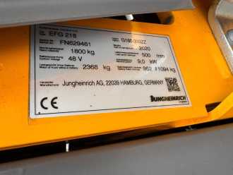 Used Forklift Truck JUNGHEINRICH EFG 218 Baujahr 2020 / Stunden 11051 HH 3100 ELEKTRO DREIRADFRONTSTAPLER (13005342)