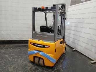 Used Forklift Truck JUNGHEINRICH EFG 218 SP G+E 115 550 DZ ELEKTRO VIERRADFRONTSTAPLER (13060645) backdrop