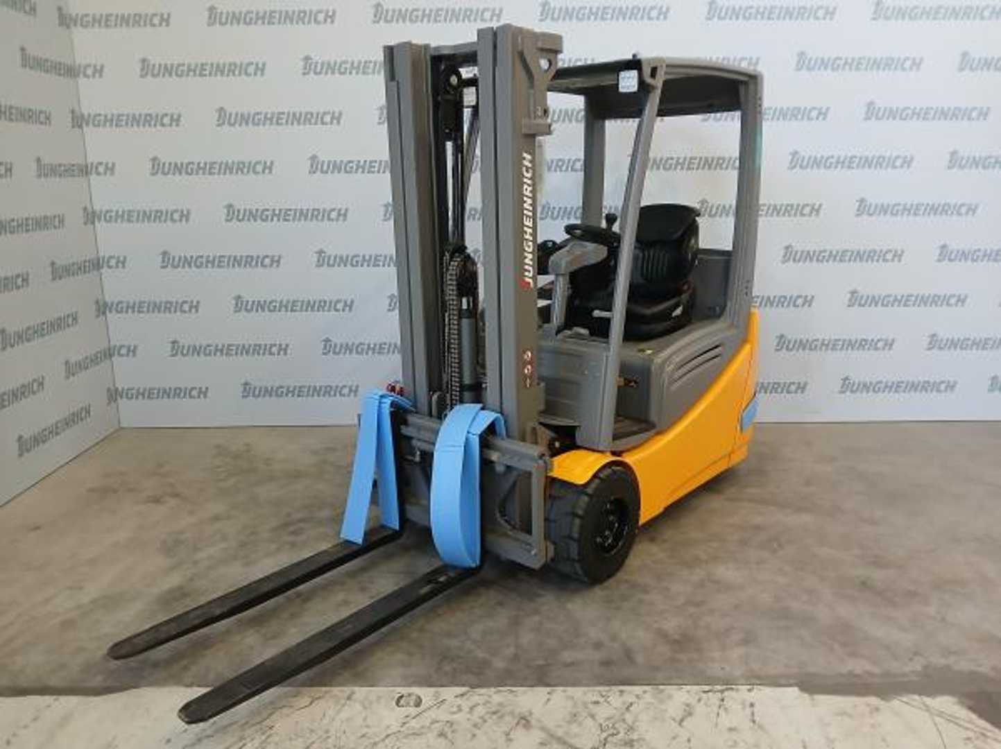 Used Forklift Truck JUNGHEINRICH EFG 218k SP G+E 115 440DZ ELEKTRO VIERRADFRONTSTAPLER (13070438)