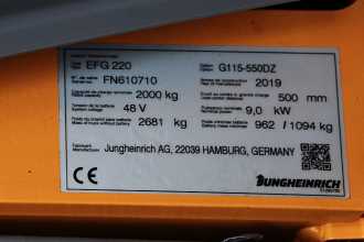 Used Forklift Truck JUNGHEINRICH EFG 220 550 DZ ELEKTRO DREIRADFRONTSTAPLER (13039096)