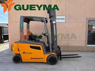 Used Forklift Truck JUNGHEINRICH EFG-320 ELEKTRO VIERRADFRONTSTAPLER (13050279) backdrop