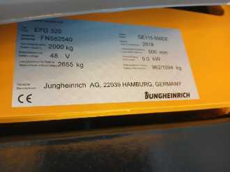 Used Forklift Truck JUNGHEINRICH EFG 320 MP GE 115-500 DZ ELEKTRO VIERRADFRONTSTAPLER (13070437)
