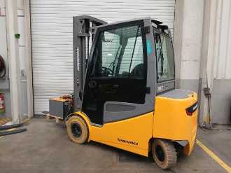 Used Forklift Truck JUNGHEINRICH EFG 425s SP G+E 550 DZ ELEKTRO VIERRADFRONTSTAPLER (13011104) backdrop