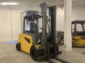 Used Forklift Truck JUNGHEINRICH EFG S50 ELEKTRO VIERRADFRONTSTAPLER (13014067) backdrop