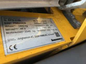 Used Forklift Truck JUNGHEINRICH EFG216k ELEKTRO DREIRADFRONTSTAPLER (13025356)