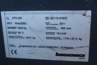 Used Forklift Truck JUNGHEINRICH EFG535 ELEKTRO VIERRADFRONTSTAPLER (12989392)