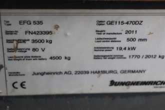Used Forklift Truck JUNGHEINRICH EFG535 ELEKTRO VIERRADFRONTSTAPLER (12989393)