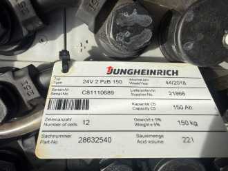 Used Forklift Truck JUNGHEINRICH EJC 112 Baujahr 2018 Hubhöhe 2900 Stunden 1382 ELEKTRO HOCHHUBWAGENDEICHSEL (13067051)