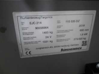 Used Forklift Truck JUNGHEINRICH EJC 214 G 115-535 DZ Li-Ion ELEKTRO HOCHHUBWAGENDEICHSEL (13037979)