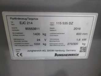 Used Forklift Truck JUNGHEINRICH EJC 214 G 115-535 DZ Li-Ion ELEKTRO HOCHHUBWAGENDEICHSEL (13037982)