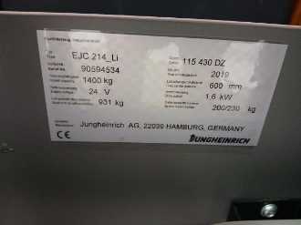 Used Forklift Truck JUNGHEINRICH EJC 214 Li 115-430 DZ ELEKTRO HOCHHUBWAGENDEICHSEL (13066946)