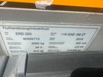 Used Forklift Truck JUNGHEINRICH ERD 220 Baujahr 2018 / Hubhöhe 1660 Stunden 2350 ELEKTRO HOCHHUBWAGENDEICHSEL (13039541)