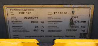 Used Forklift Truck JUNGHEINRICH ERE 120 ELEKTRO NIEDERHUBWAGENSEMIELEKTRISCH (13071083)
