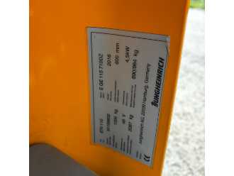 Used Forklift Truck JUNGHEINRICH ETV 110 7100 DZ 1150mm SS ELEKTRO SCHUBMASTSTAPLER (13061530)