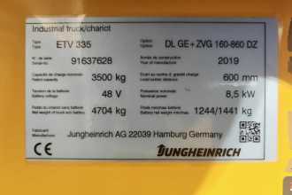 Used Forklift Truck JUNGHEINRICH ETV 335 860 DZ ELEKTRO SCHUBMASTSTAPLER (13034334)