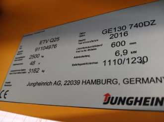 Used Forklift Truck JUNGHEINRICH ETV Q25 GE 130 DZ 740 ELEKTRO SCHUBMASTSTAPLER (13062418)