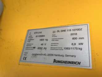 Used Forklift Truck JUNGHEINRICH ETV216 ELEKTRO SCHUBMASTSTAPLER (12949044)