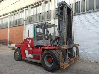 Used Forklift Truck KALMAR DC13.6 DIESEL VIERRADFRONTSTAPLER (13067387) backdrop