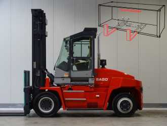Used Forklift Truck KALMAR DCE120-6 - Empty Containers Handler DIESEL VIERRADFRONTSTAPLER (13007875) backdrop