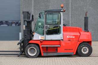 Used Forklift Truck KALMAR DCE80-9 DIESEL VIERRADFRONTSTAPLER (13027082) backdrop