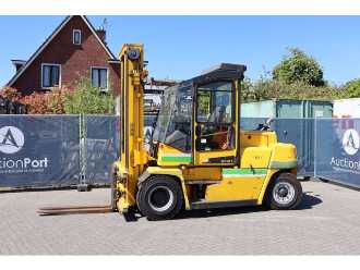 Used Forklift Truck KALMAR DCF 80-6 DIESEL VIERRADFRONTSTAPLER (13041312) backdrop