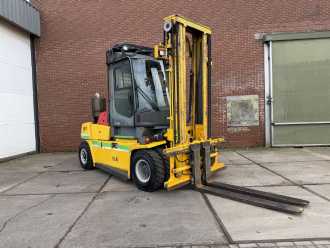 Used Forklift Truck KALMAR DCG 80-9 DIESEL VIERRADFRONTSTAPLER (13025385) backdrop