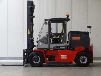 Used Forklift Truck KALMAR ECF70-6 - VOLLFREIHUB ELEKTRO VIERRADFRONTSTAPLER (12775004) backdrop