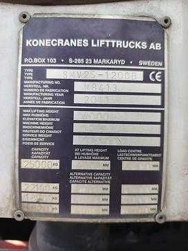 Used Forklift Truck KONECRANES SMV25-1200B DIESEL VIERRADFRONTSTAPLER (13068716)
