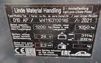 Used Forklift Truck LINDE D10AP - 1163 ELEKTRO HOCHHUBWAGENMANUELLELEKTRISCH (13069349)