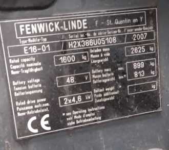 Used Forklift Truck LINDE E 16-01 WEITERE WEITERE (13073035)