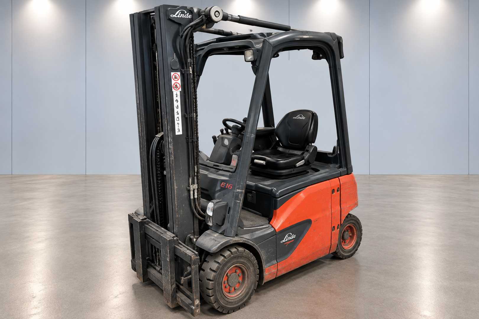 Used Forklift Truck LINDE E 16 P - 02 /58514/ ELEKTRO VIERRADFRONTSTAPLER (13065577)