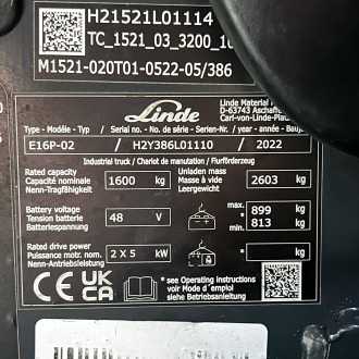 Used Forklift Truck LINDE E 16 P EVO ELEKTRO VIERRADFRONTSTAPLER (13072838)