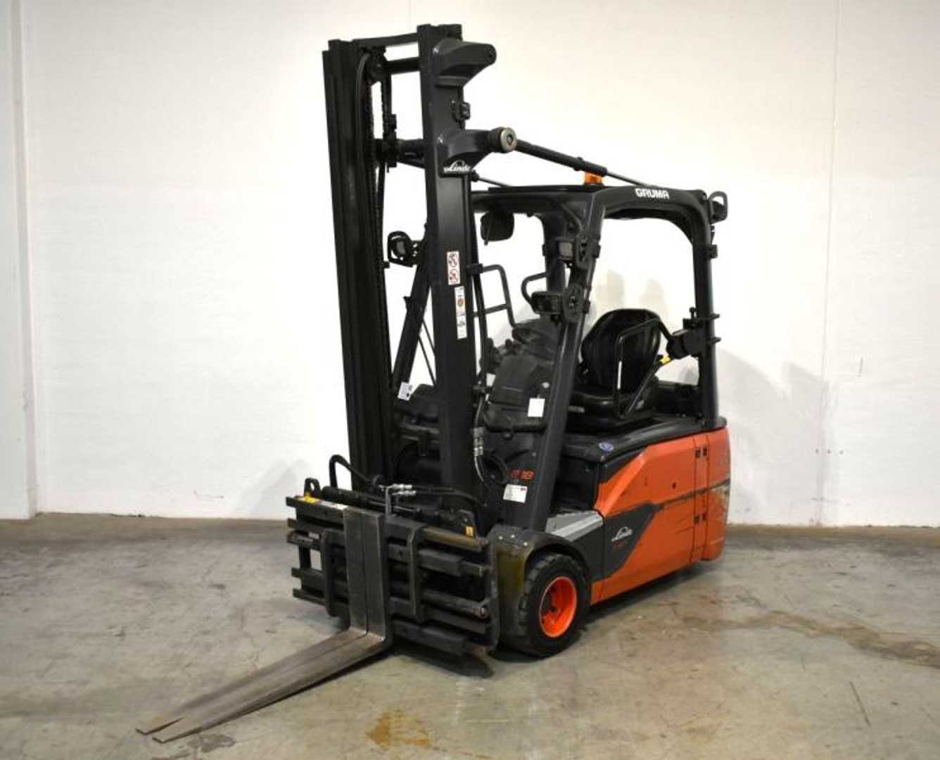 Used Forklift Truck LINDE E 18 L EVO 386-02 ELEKTRO DREIRADFRONTSTAPLER (13069488)