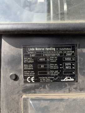 Used Forklift Truck LINDE E 48 P ELEKTRO VIERRADFRONTSTAPLER (13066365)